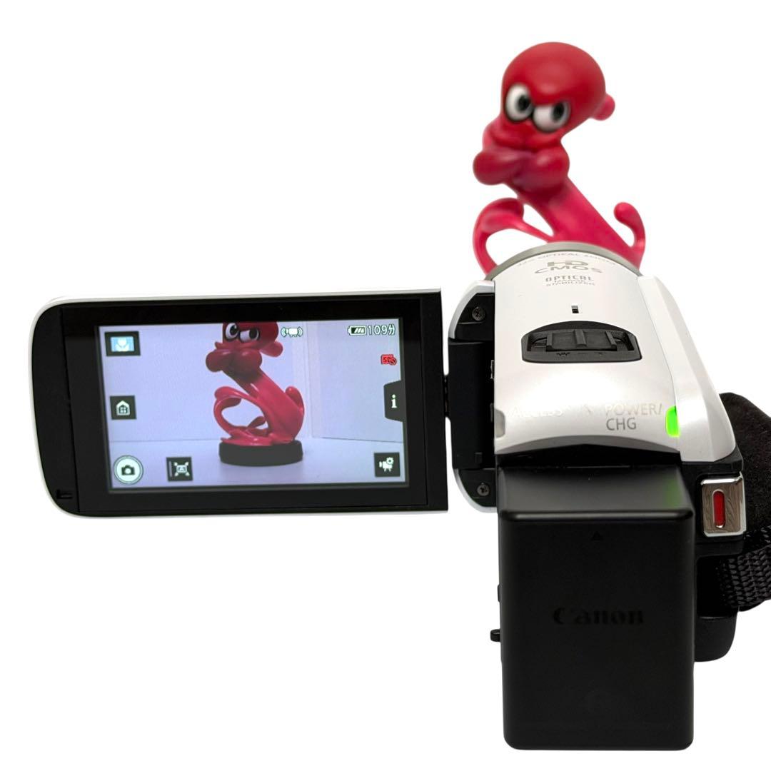 【美品】Canon iVIS HFR800 ビデオカメラ 本体 白 ホワイト