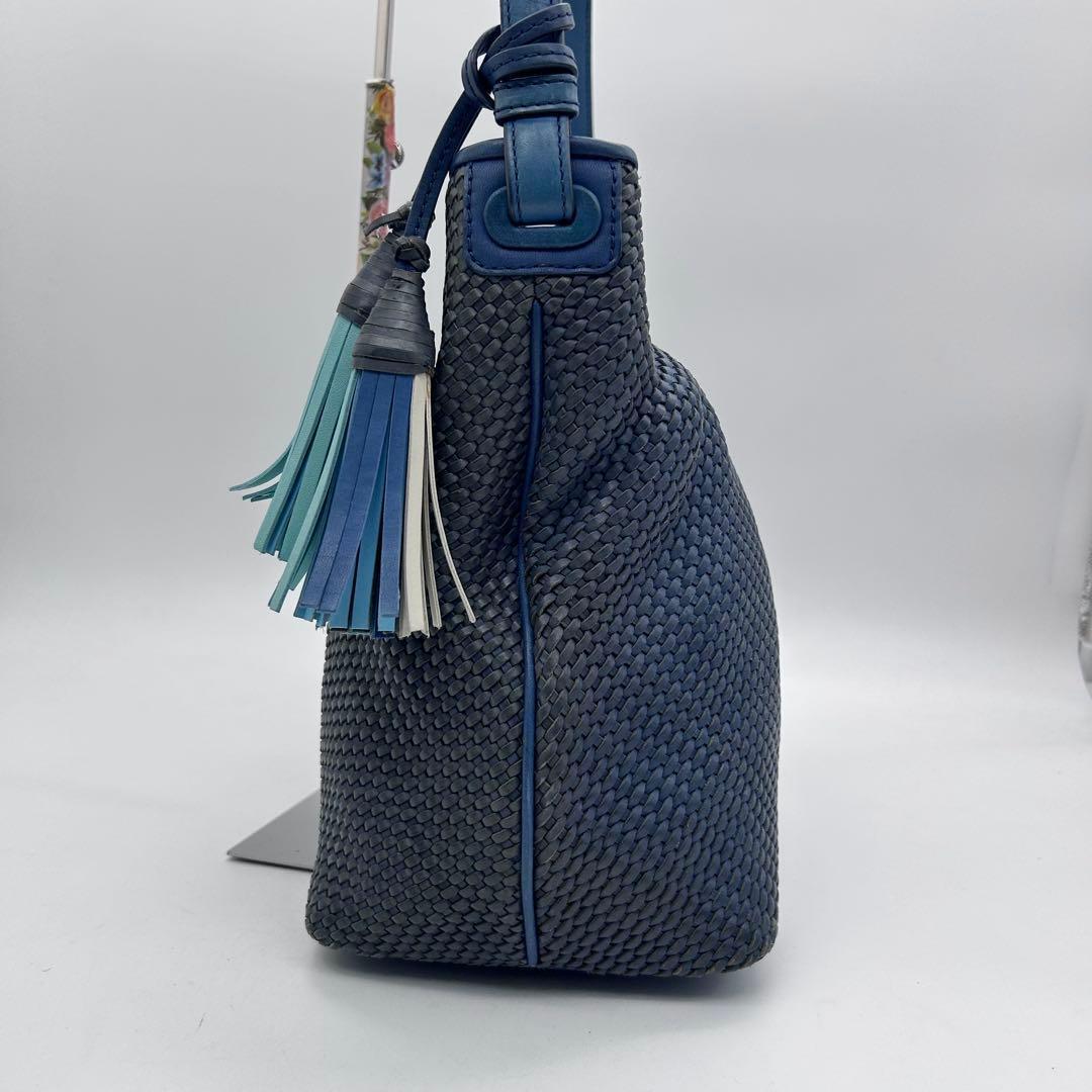 美品　トリーバーチ　ワンショルダーバッグ　編み込み　レザー　マックグロー　肩掛け