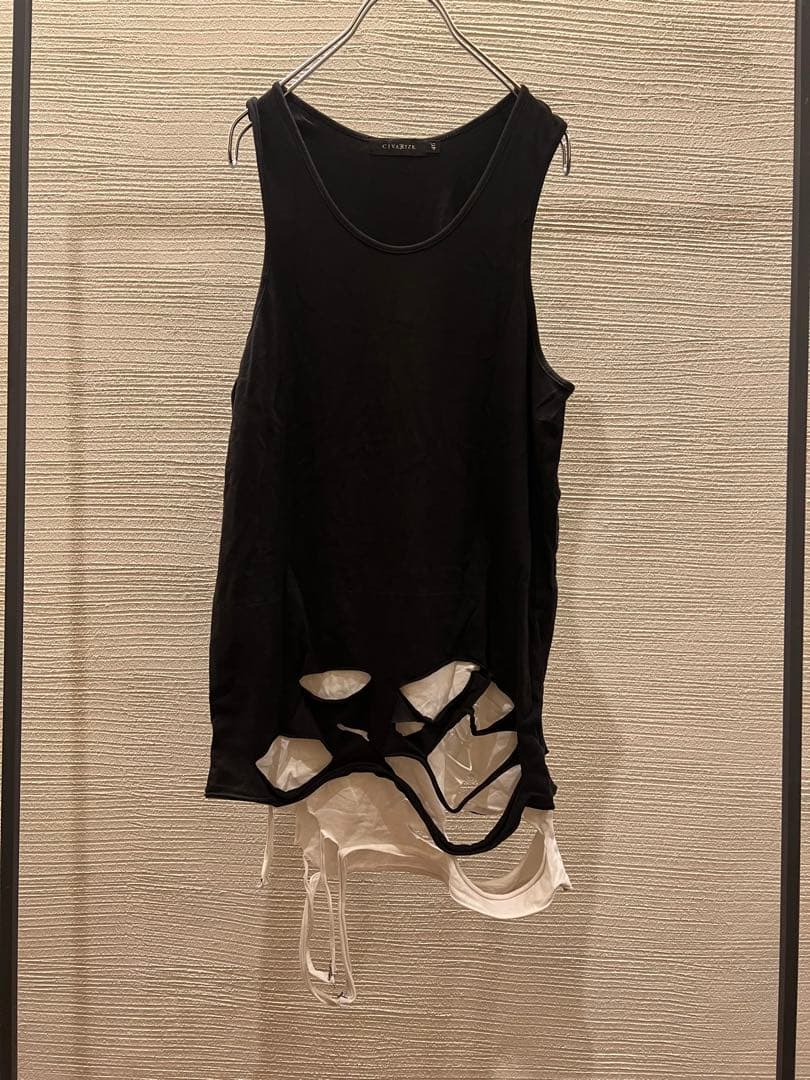 00s archive japanese label tank top y2k