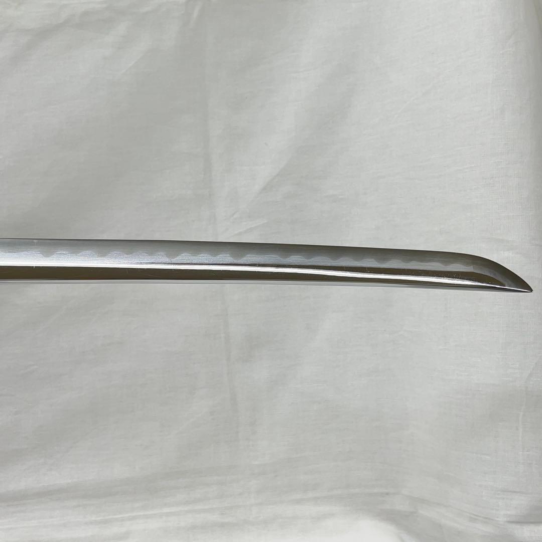 【模造刀】太刀 鉄鍔 鷹 松 縁起 図 全長99.0センチ 日本刀 刀剣 黒鞘