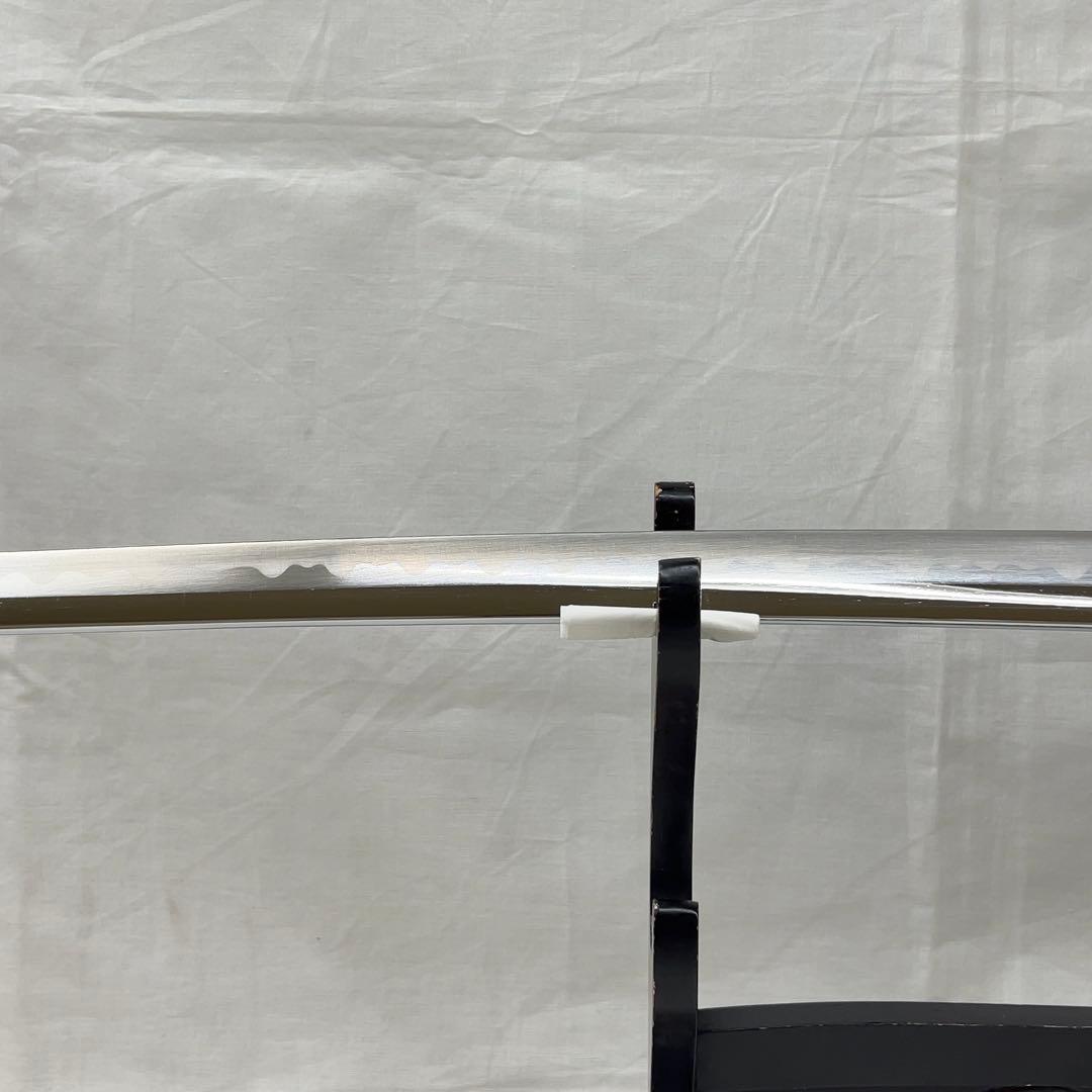 【模造刀】太刀 鉄鍔 鷹 松 縁起 図 全長99.0センチ 日本刀 刀剣 黒鞘