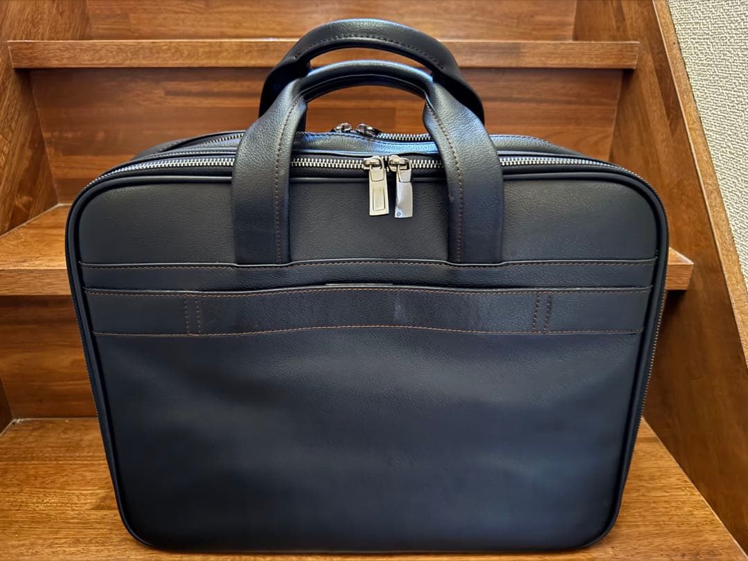 【Ari】サムソナイト　ブラックレザービジネスバッグ