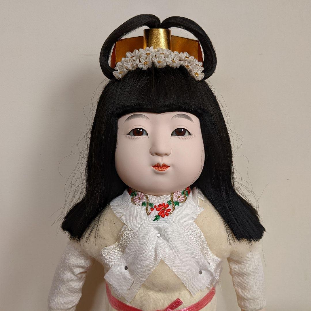 市松人形 豊徳斎 元賀章介作 女の子 裸 ボディのみ 台付き 着せ替え