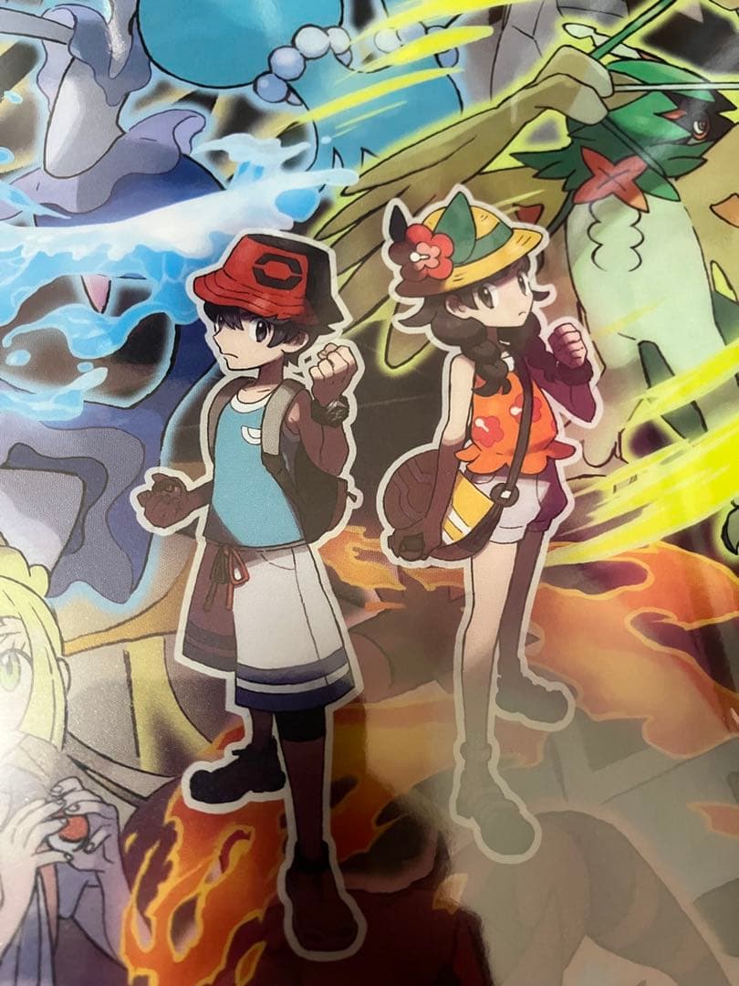 【非売品】ポケットモンスター ポケモン リーリエ アローラ御三家 クリアポスター