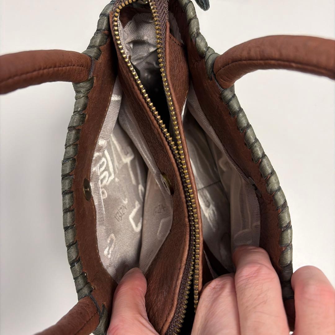 IBIZA　希少ペッカリー レザーハンドバッグ　美品！