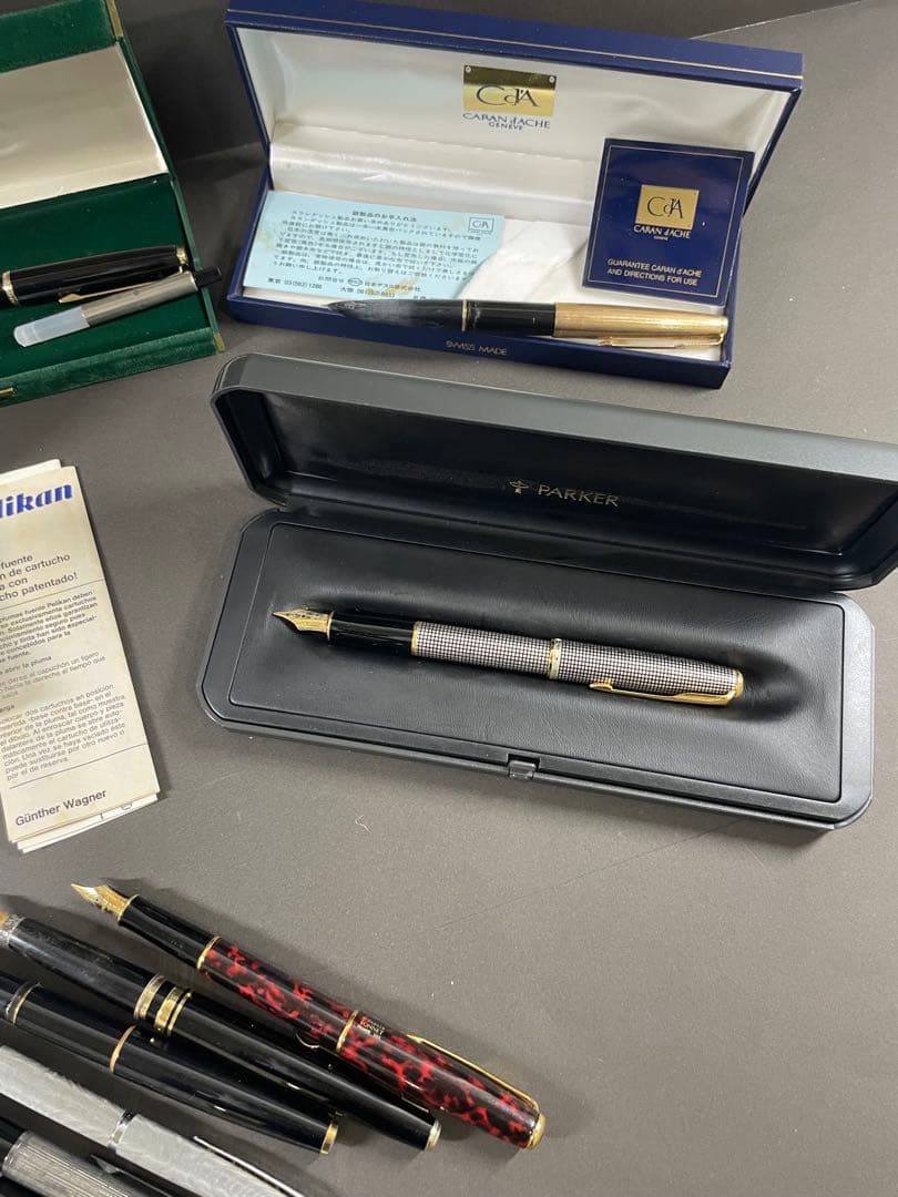 モンブラン パーカー プラチナム万年筆 ボールペンまとめ売り925刻印15