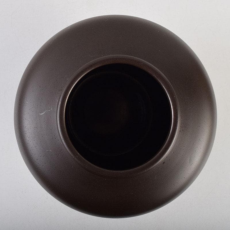 般若勘渓造 鋳銅 昌龍刻 志波彦神社・鹽竈神社絵 花瓶 共箱 N R9397H