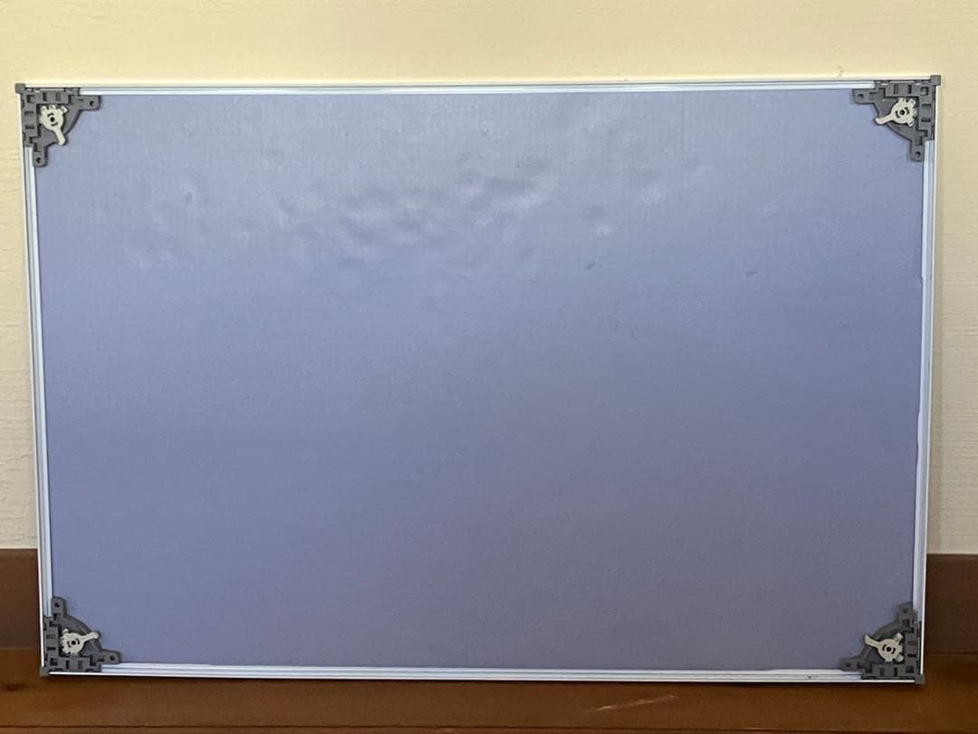 絵画として古いジグゾーパズルを台紙に接着剤で固定 アクリル板を外し