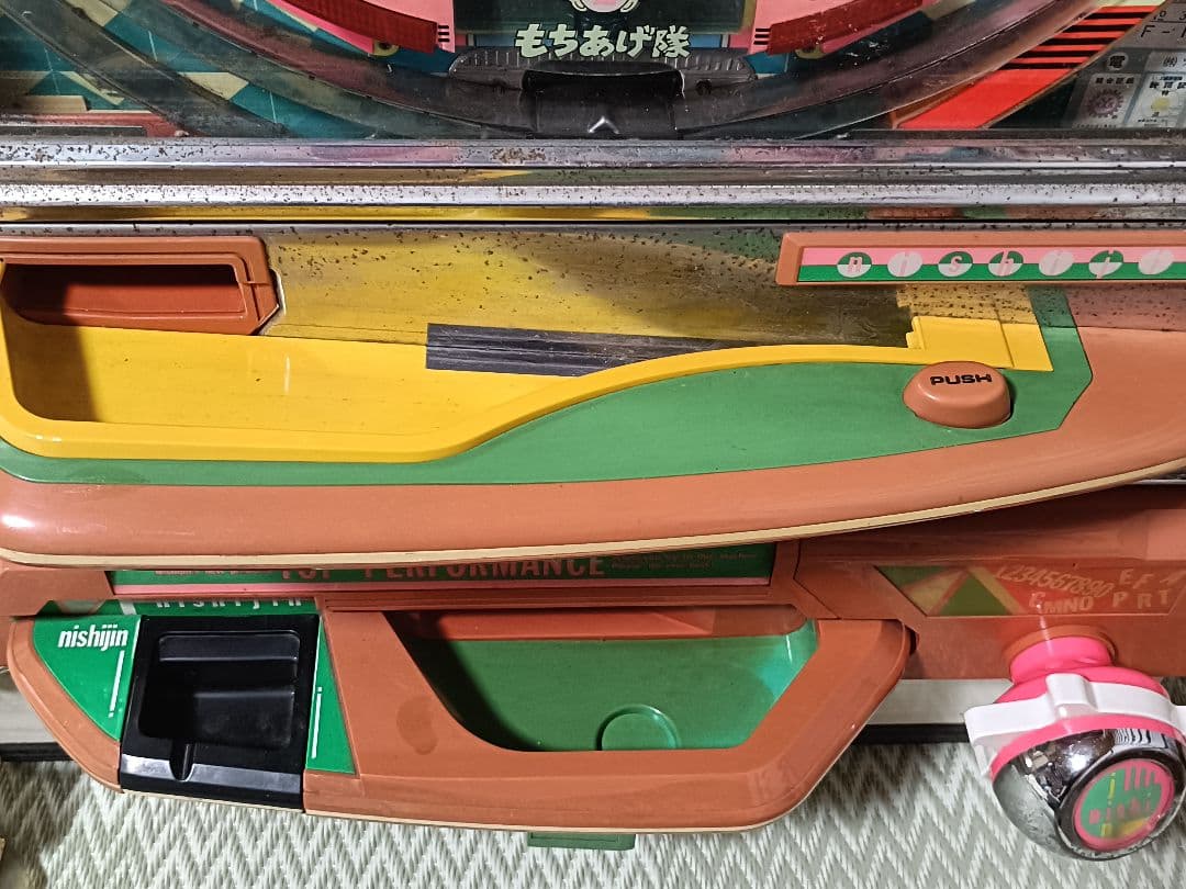 ジャンク出品】レトロパチンコ台 1990年 名機 西陣 羽根物 もちあげ隊