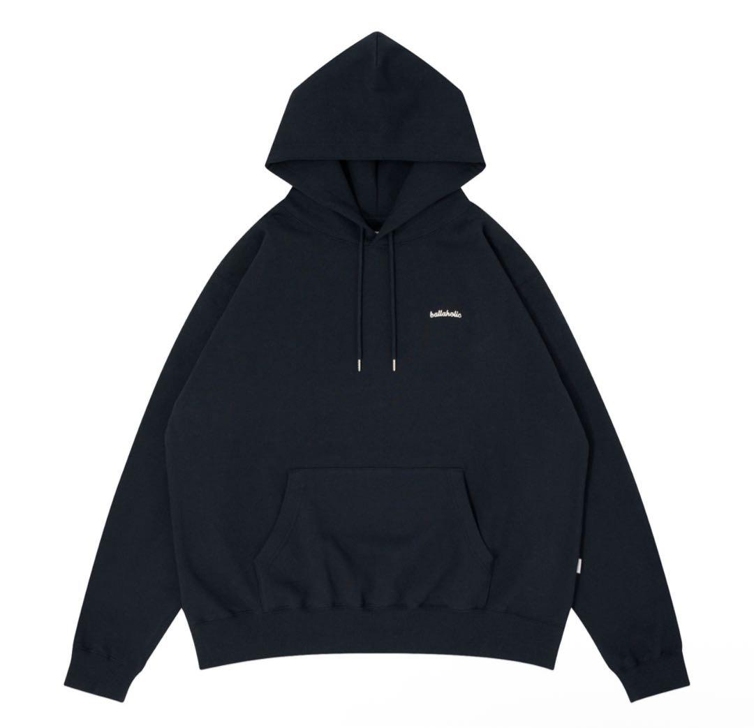 オレンジ ネイビー パーカー フロントポケット付き