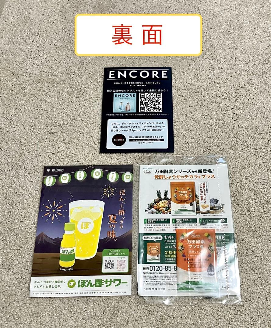 【非売品】ポルノグラフィティ A3クリアポスター 全書 楽曲ロゴ絵柄 フライヤー