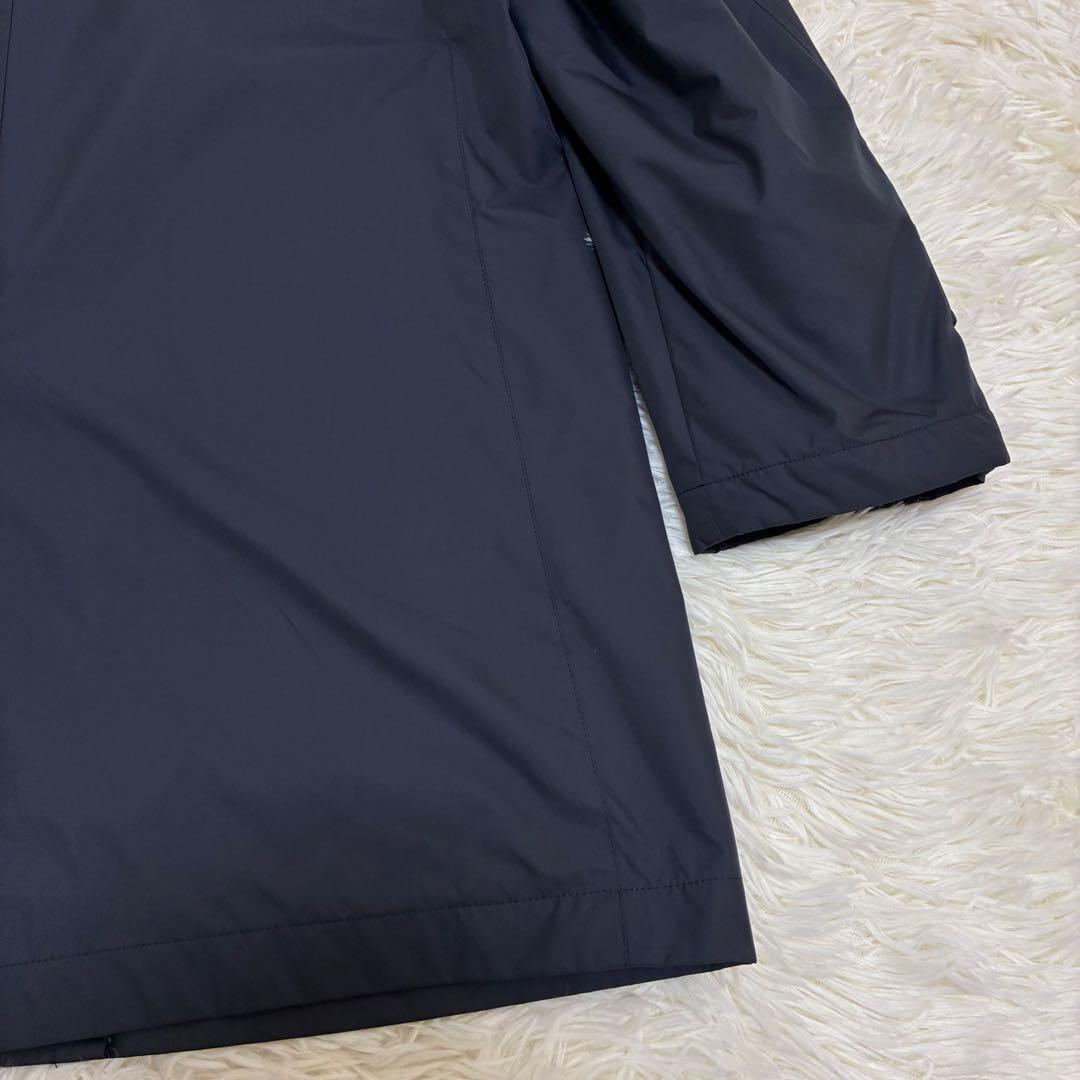 Aquascutum　アクアスキュータム　コート　ライナーなし　ネイビー　フード