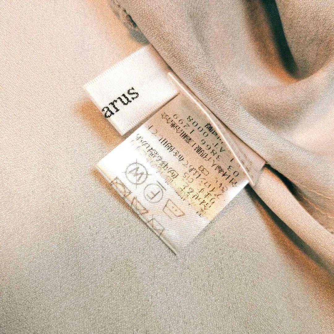 美品☆ カラルス プリント重ねシフォンプリーツデザイン ロング丈 ワンピース