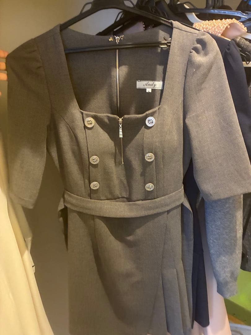 【最終値下げ】グレー ミニドレス Andy