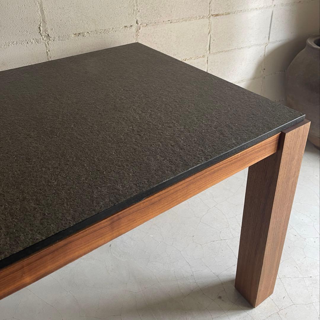 美品　御影石 × ウォールナット　ダイニングテーブル　ソングドリーム　160