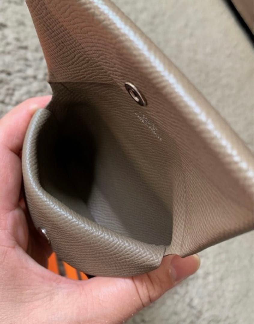 週末限定価格HERMESカルヴィデュオ　エトゥープエプソンカードケース