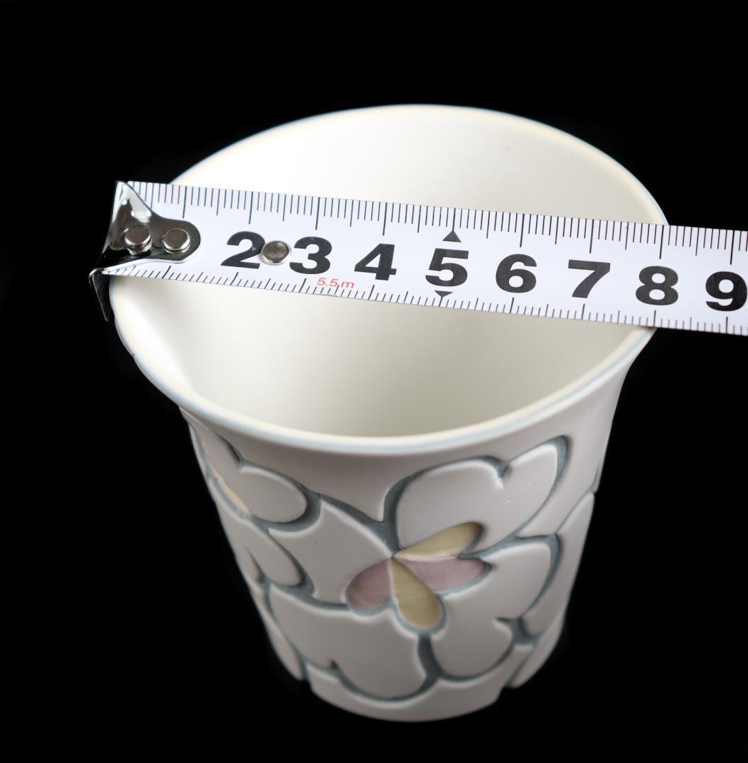 高間智子 花模様 カップ ぐい呑 共箱①