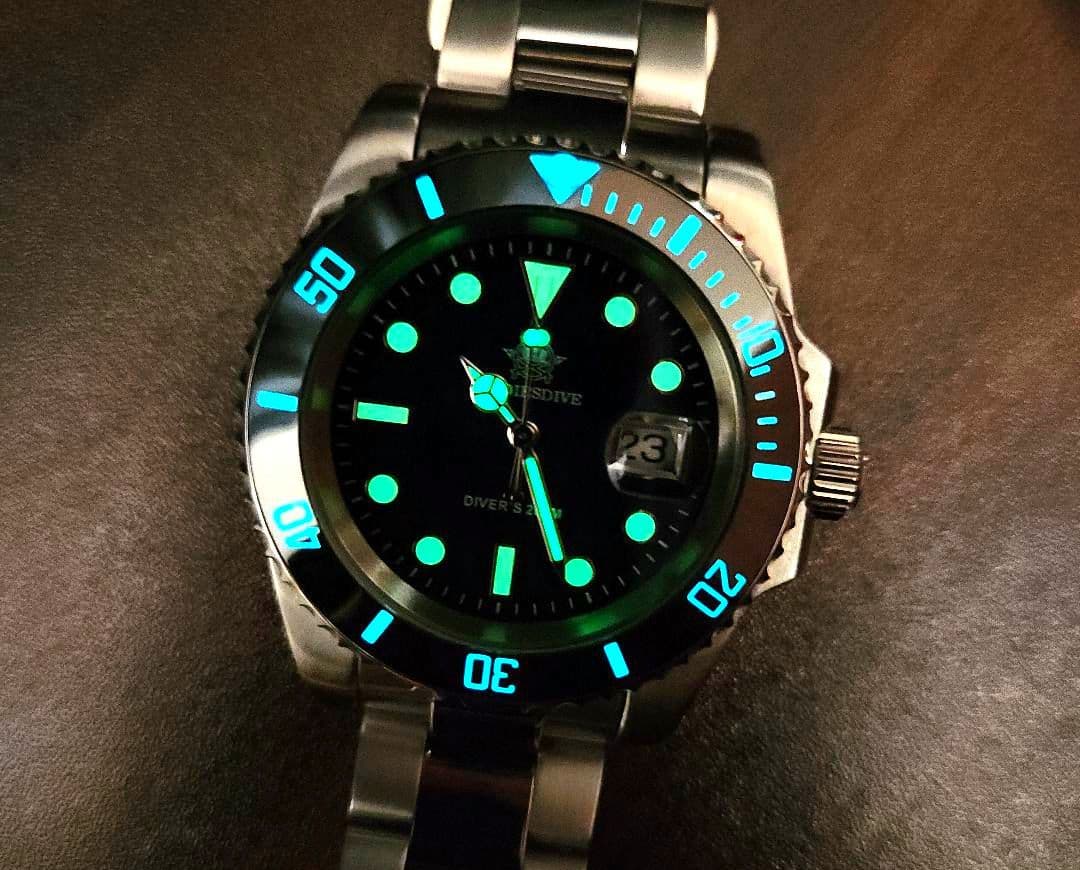 【ADDIESDIVE】ダイバーズ200M【黒】日本製クォーツムーブメント稼働品