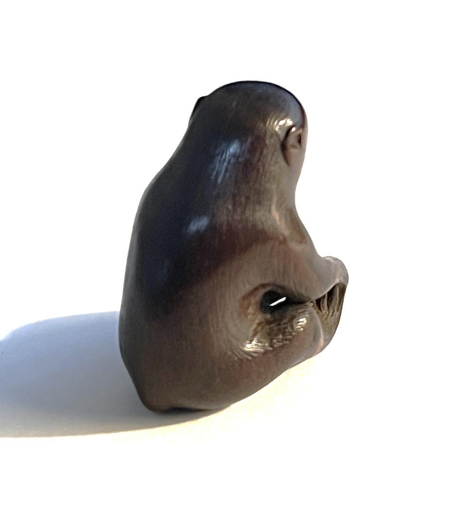 根付 猿 線刻銘「白龍」