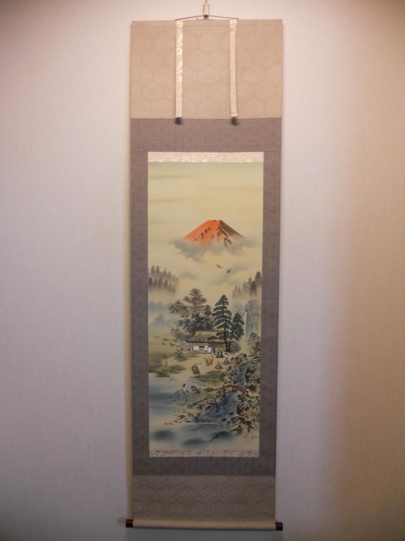 掛け軸 今井月庵 開運十全図 七福神 絹本 希少 軸装 茶道具 掛軸 美品