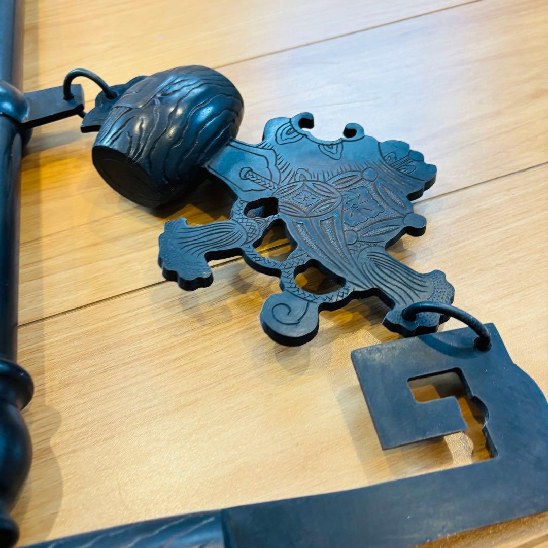 囲炉裏 自在鉤 打ち出の小槌 福壽 アンティーク 時代物 古民家 古民具