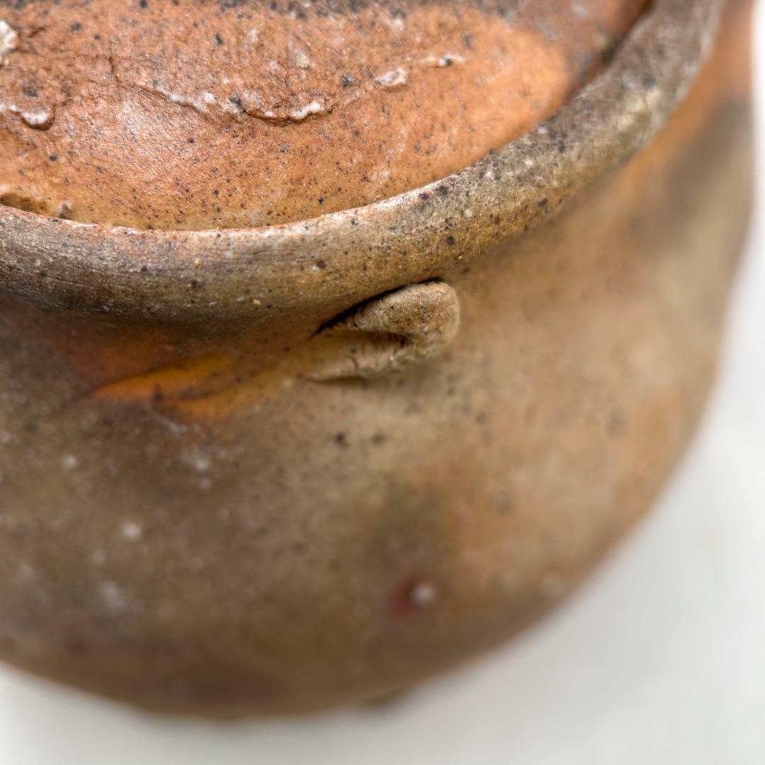 D佐藤苔助 備前焼宝瓶 霊芝手捻り人気作者 急須 共箱