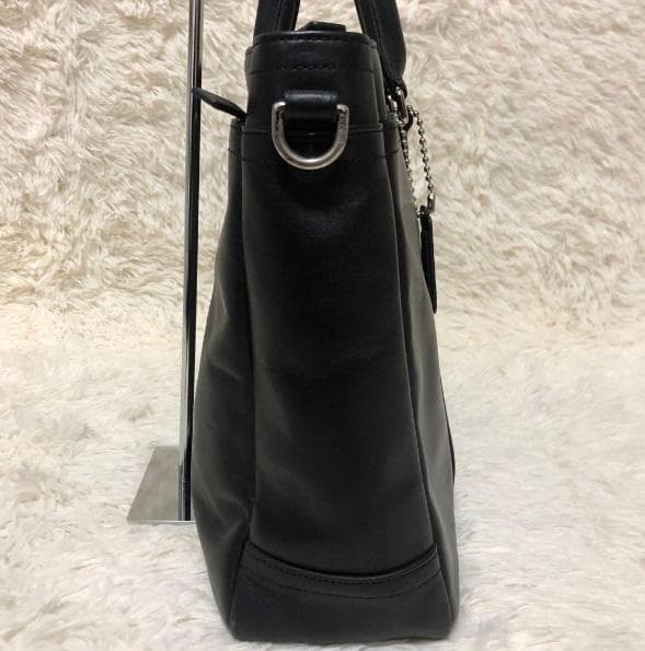 COACH コーチ F70916／2WAY オールレザーブリーフトートバッグ／黒