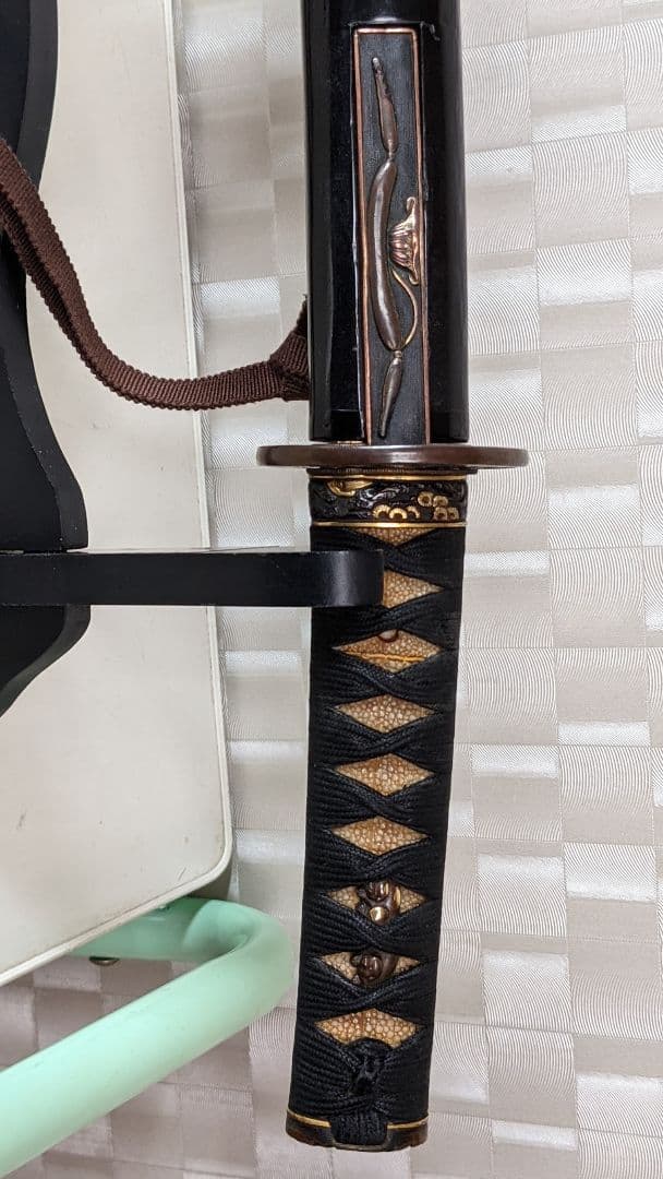 脇差し拵え　保管品　極上　 小柄　つなぎ付