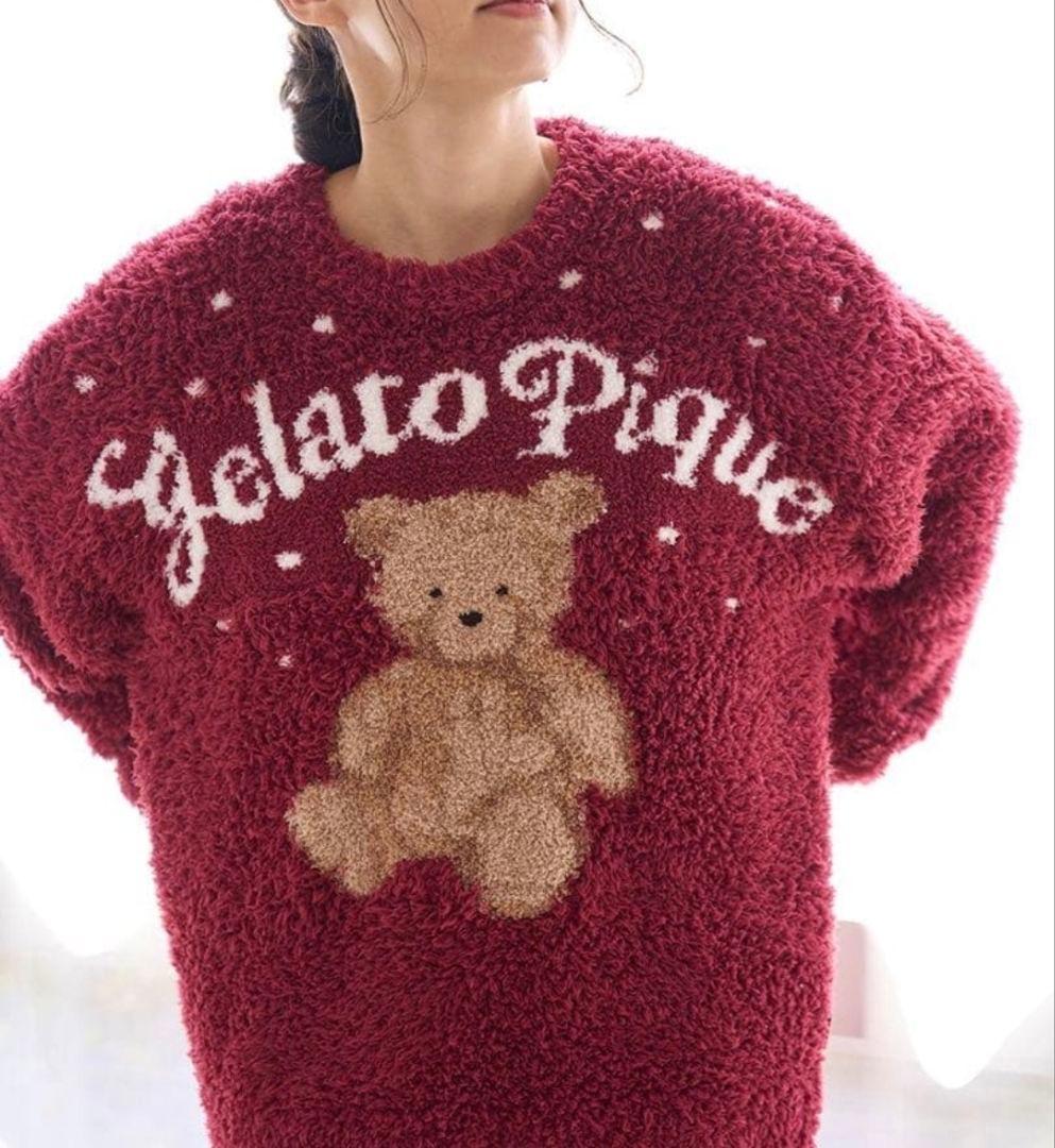ジェラートピケ ジェラートスノーベアプルオーバー【RED】