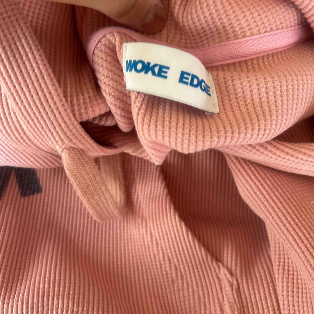 WOKE EDGE ピンク パーカー