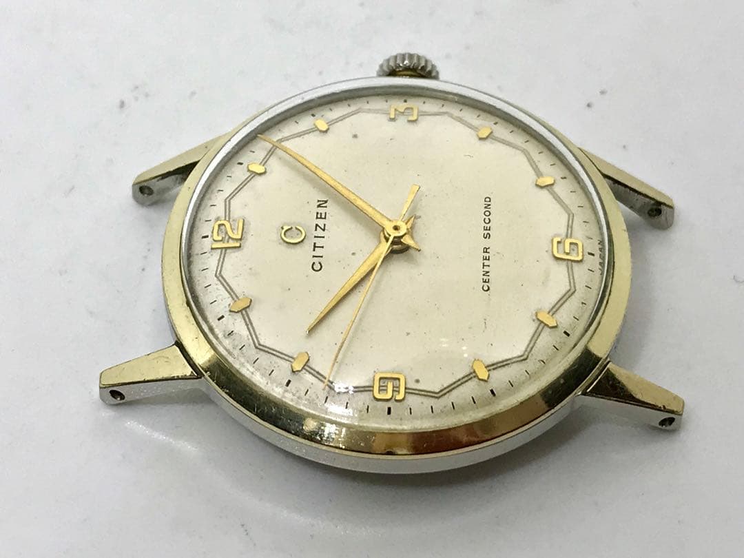 新*郎様 ヴィンテージ・シチズン・センターセコンド・14金ゴールドフィルド