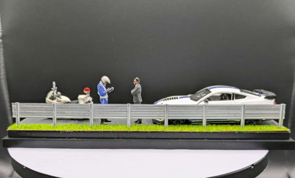 1/64交通取締り風のジオラマ