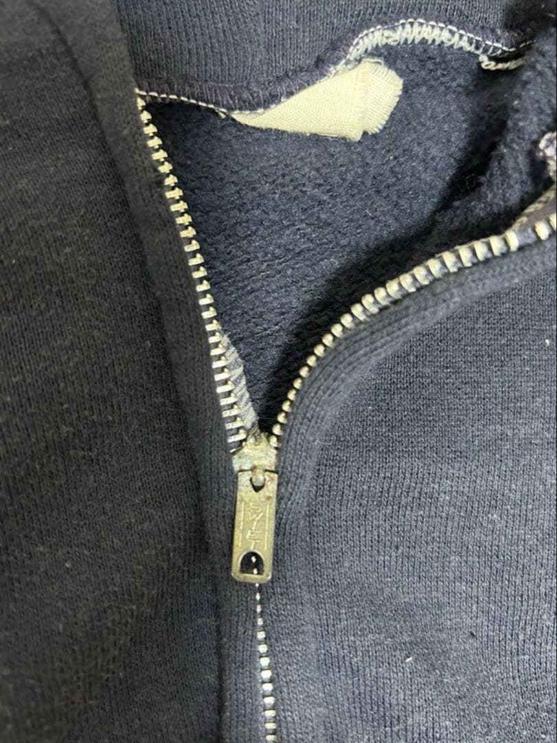 SEARS スウェットジップパーカー片爪 茄子紺 60s US vintage