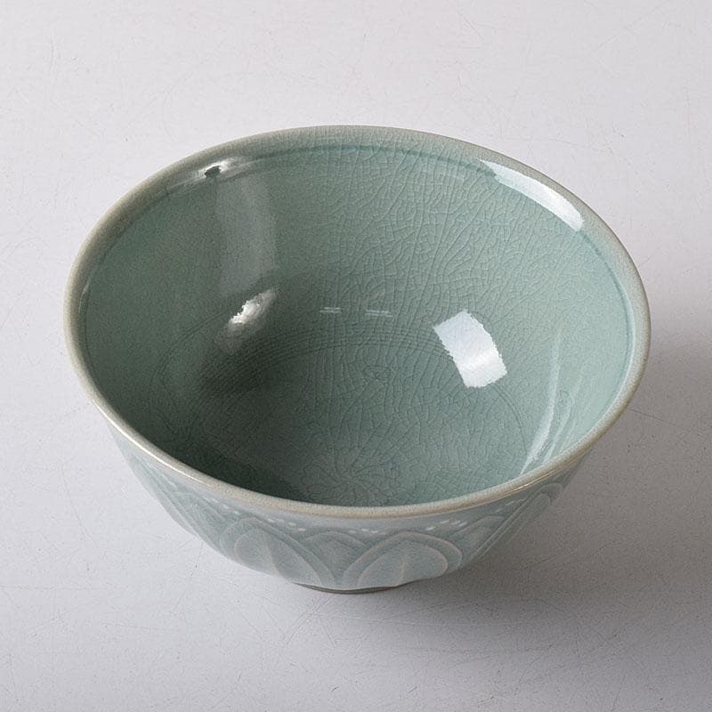 銀杏の木 様専用 柳海剛（柳根瀅）作 高麗青磁 茶碗 共箱 V R8500