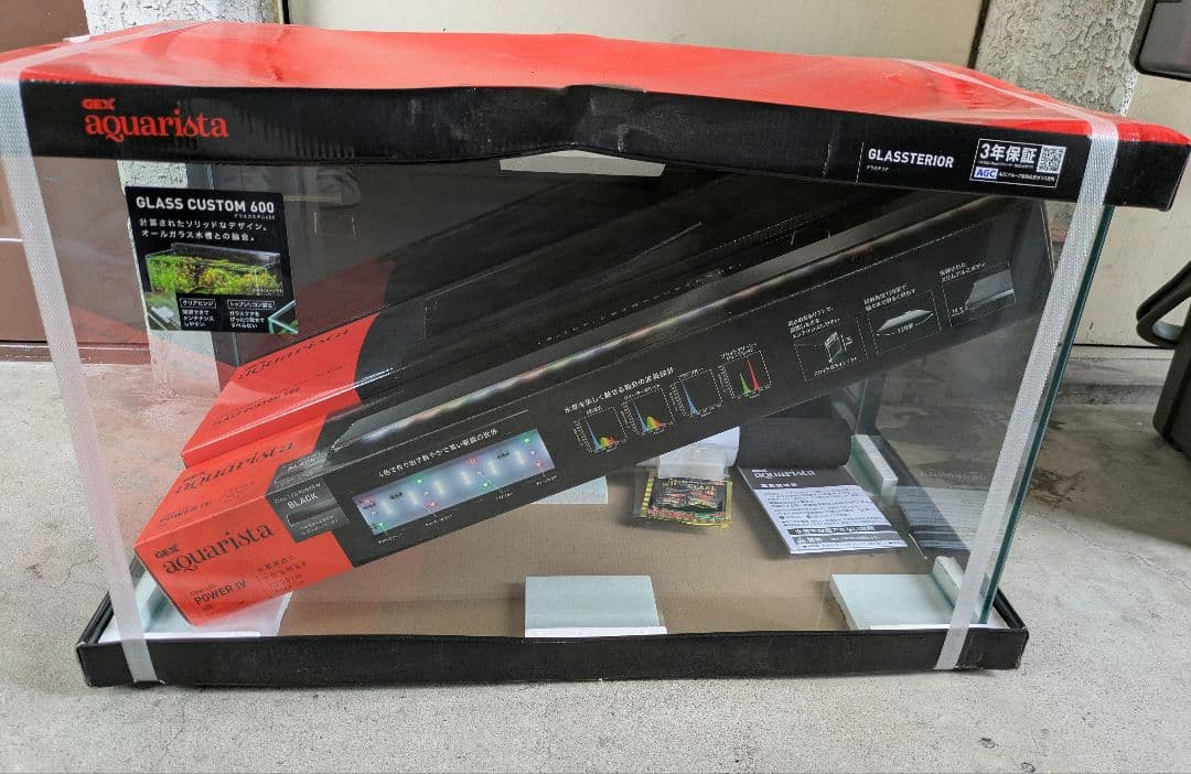 GEX アクアリスタ グラスカスタム600 水槽 フィルター LED セット