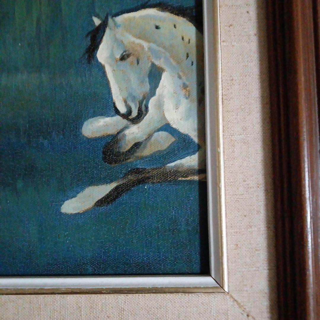 JAMES 馬の群れ 絵画　古物アンティーク　午年