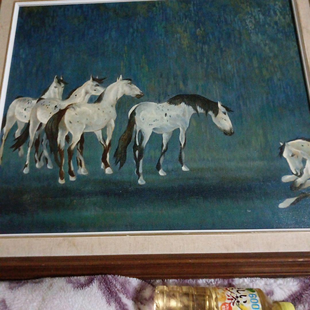 JAMES 馬の群れ 絵画 古物アンティーク 午年 - メルカリ