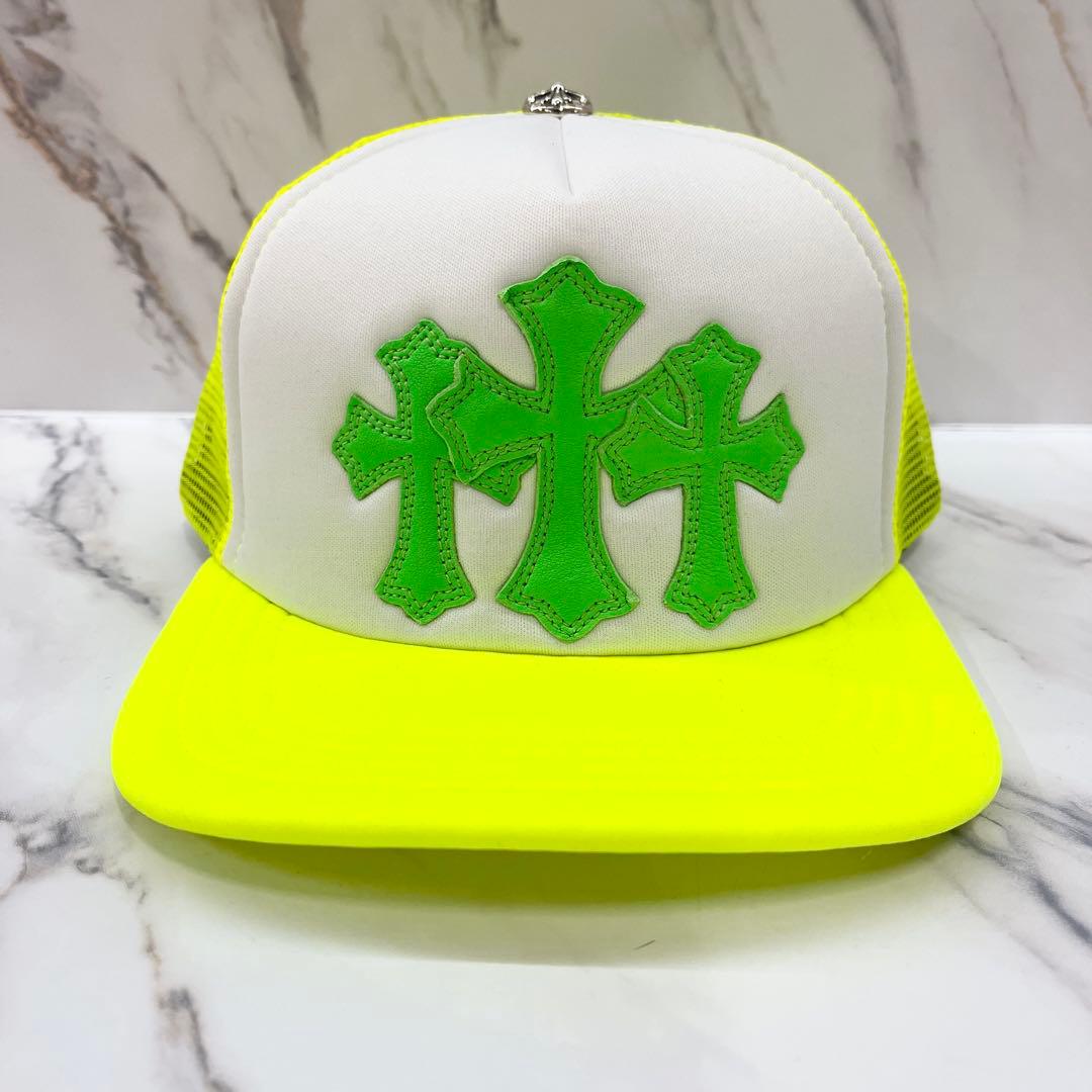 年末セール】31日まで クロムハーツ クロスパッチ トラッカーキャップ 黄色