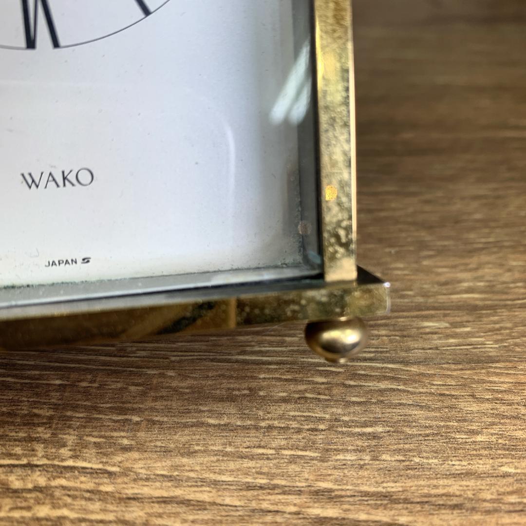 ヴィンテージ時計 銀座和光 WAKO 目覚まし置き時計 ゴールド 金色 金属
