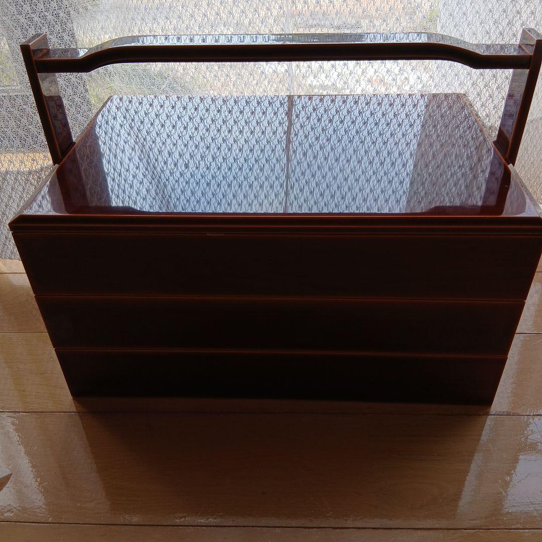 新品未使用　飛騨春慶　手提三段重箱 bg2902_2.jpg