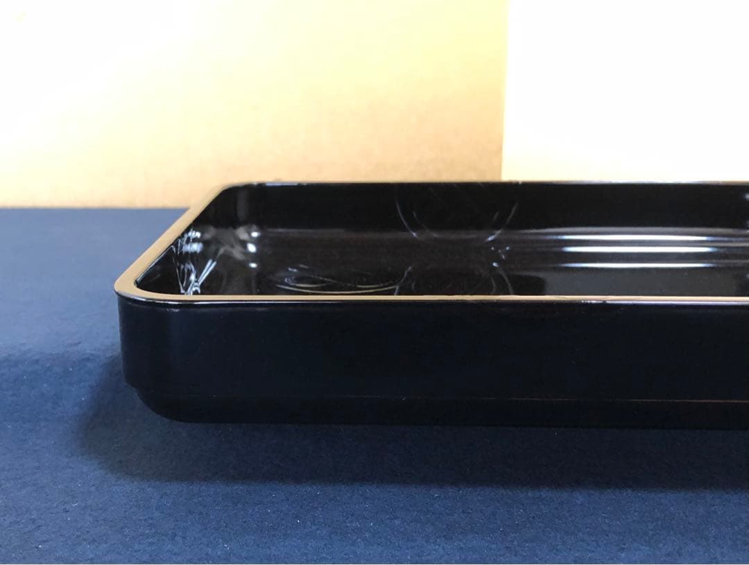 割引❗️《R》黒塗 小廣盆 紋 塗師 三木表悦 木製漆器 共箱 250905H3