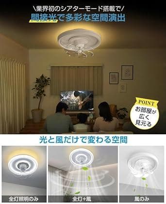 シーリングファンライト LED 63W 150W相当 4000LM 8-10畳 シーリング