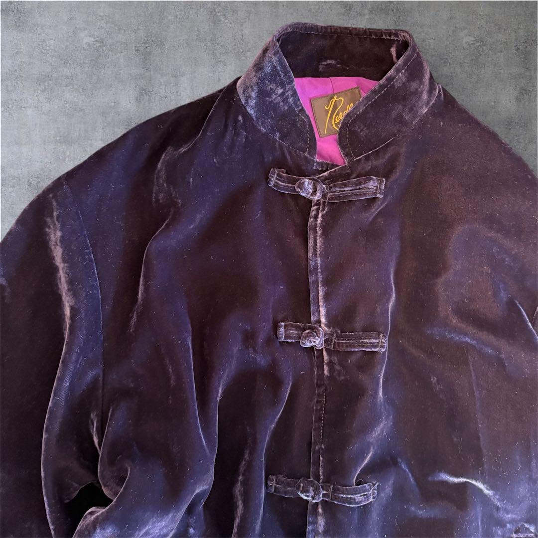 NEEDLES×BEAMS BOY ベロアチャイナジャケット カンフージャケット