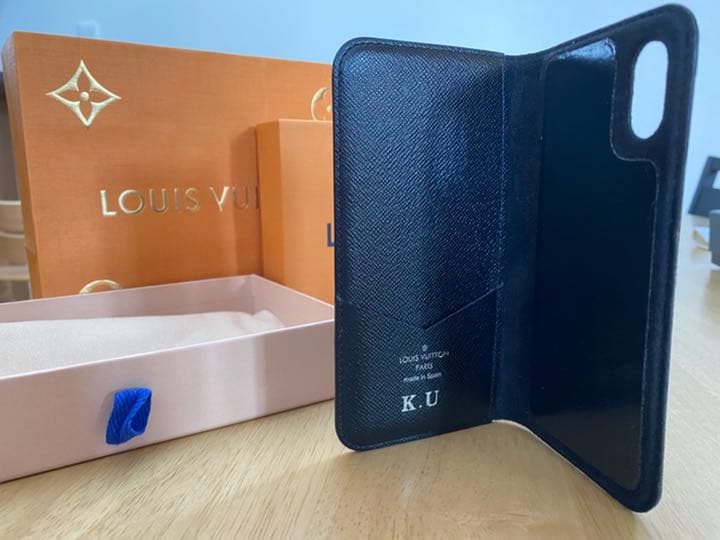 フォリオ モノグラムエクリプス iPhone XS スマホケース PVC 黒