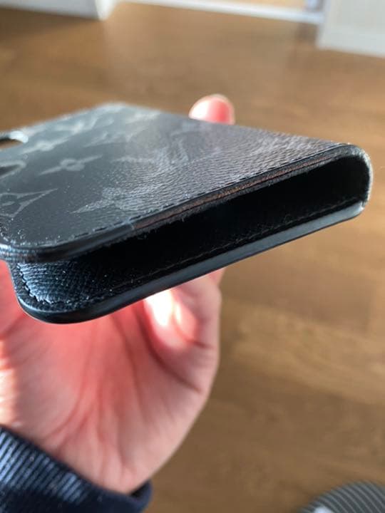 フォリオ モノグラムエクリプス iPhone XS スマホケース PVC 黒