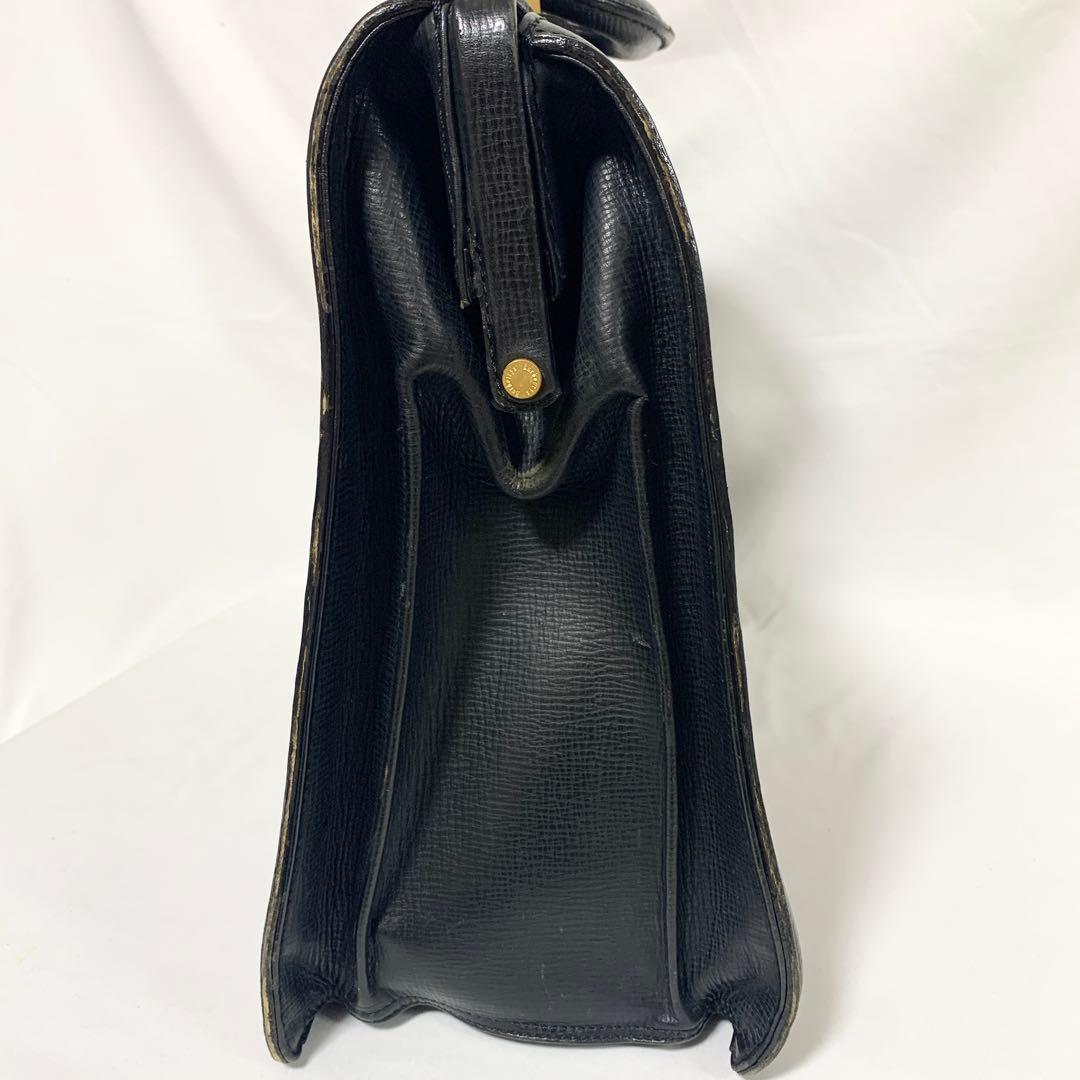 良品✨ バーバリーズ ロンドン　オールレザー　ダレスバッグ　ビジネス　ブラック