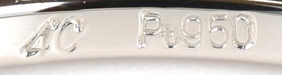 【新品仕上げ済】4℃ プラチナハーフエタニティ0.23カラットダイヤモンドリング