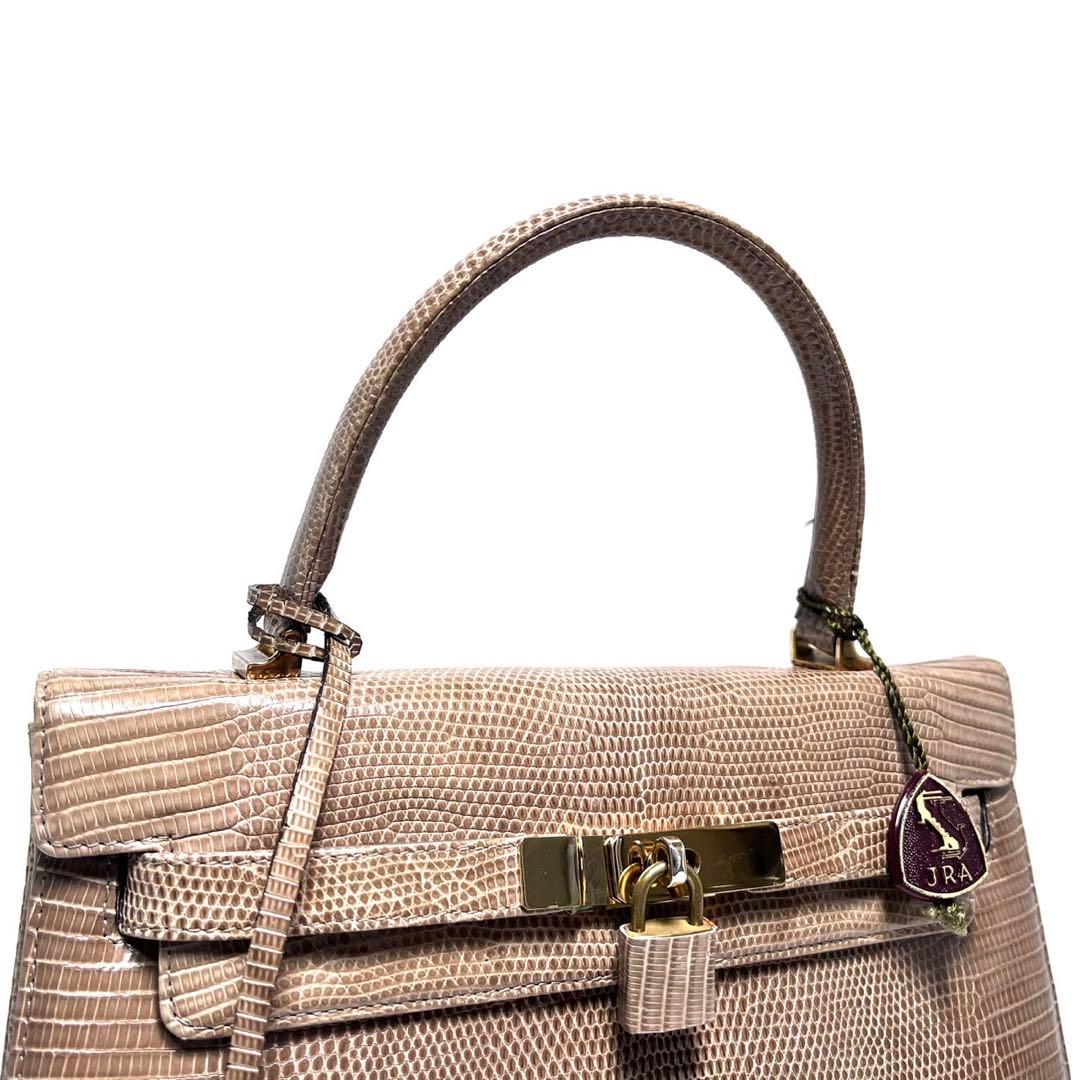 【良品】TOKYO Lizard skin リザード/ゴールド金具/ハンドバッグ