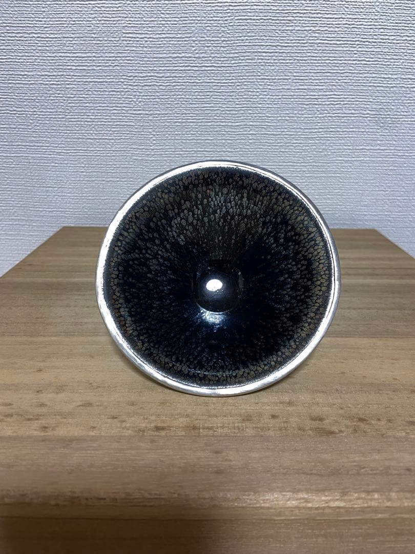 中国古美術 宋時代 油滴天目茶碗 箱付