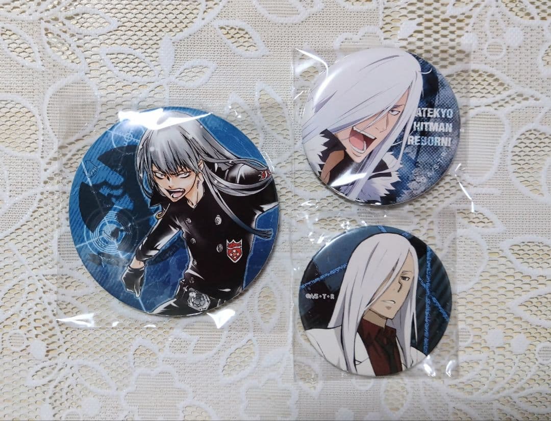 家庭教師ヒットマンREBORN スクアーロ 缶バッジ 3点-廃盤商品